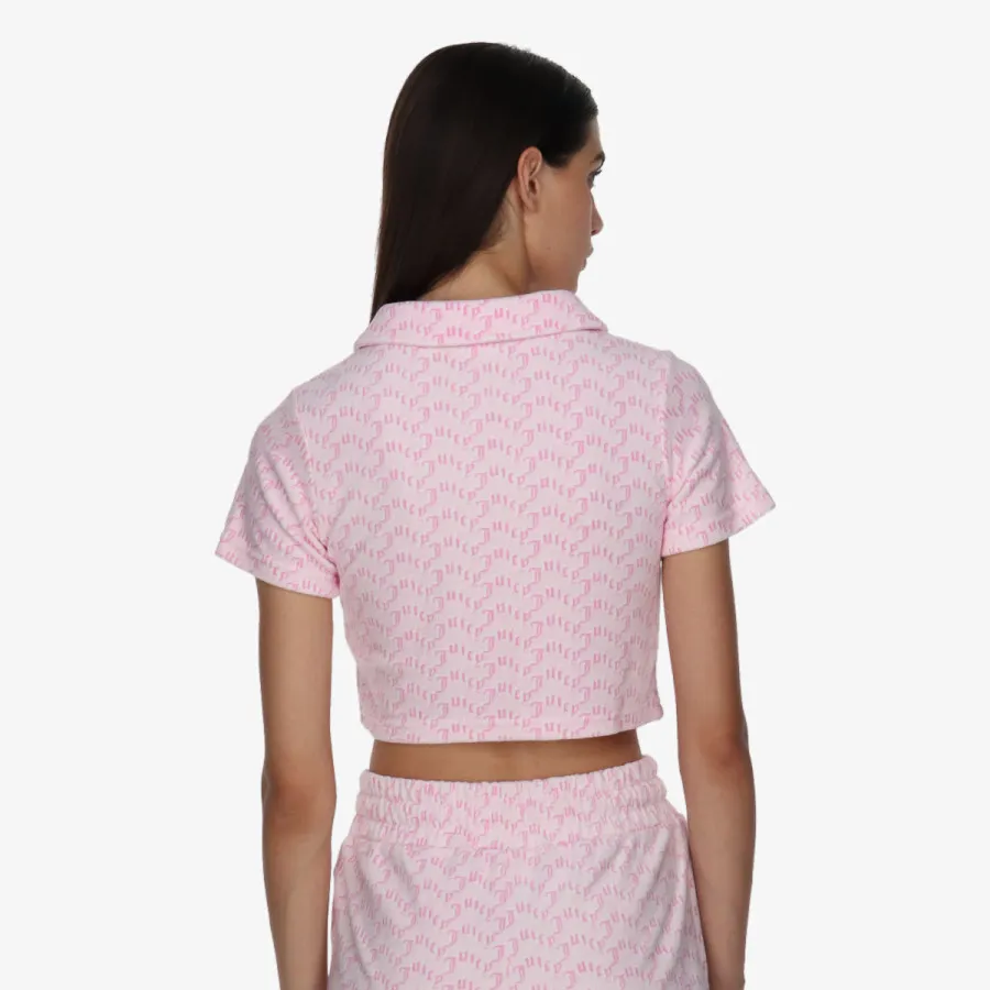 JUICY COUTURE Tricouri TOWELLING SHIRT WITH MONOGRAM PRINT 
