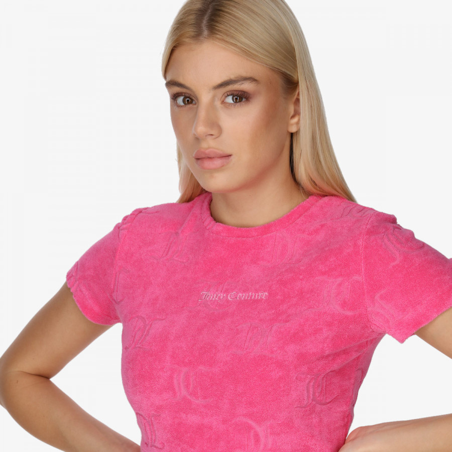 JUICY COUTURE Tricouri SOPHIE TOWELLING CROP TOP 