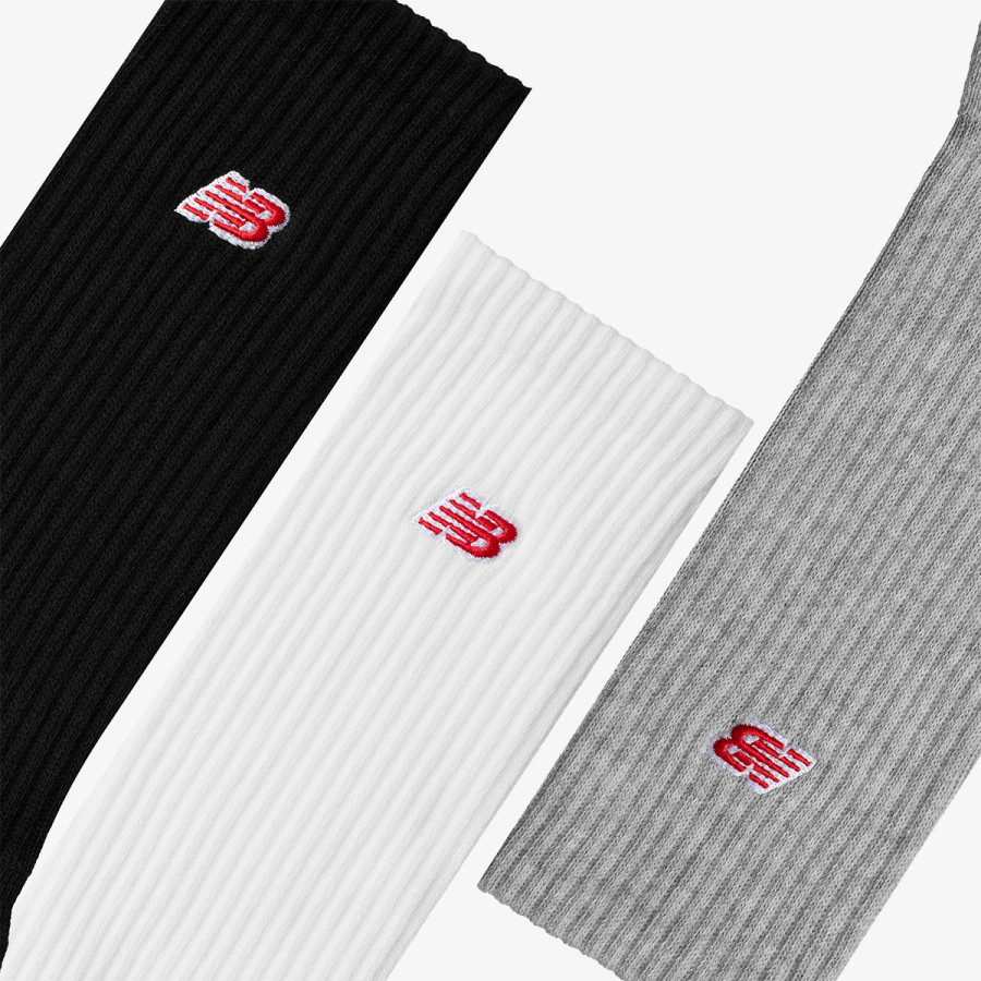 NEW BALANCE Sosete Patch Logo Crew 3 Pack 