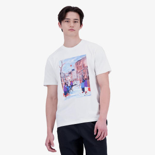 NEW BALANCE Tricouri Hoops Graphic Cotton Jersey 