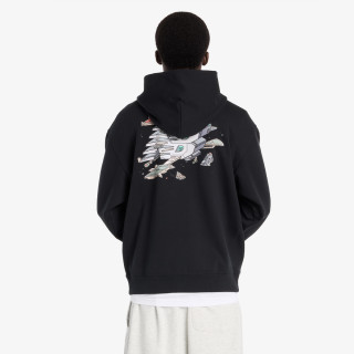 NEW BALANCE Hanorace Ghica Sport Station Hoodie - BLACK 