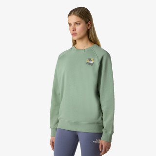 THE NORTH FACE Pulover W CONNECT RELAXED CREW SWEATSHIRT-GRAPHI 