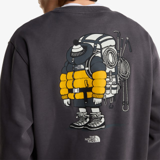 THE NORTH FACE Hanorace U GEAR UP GET OUT RLX CREW-GRAPHIC 