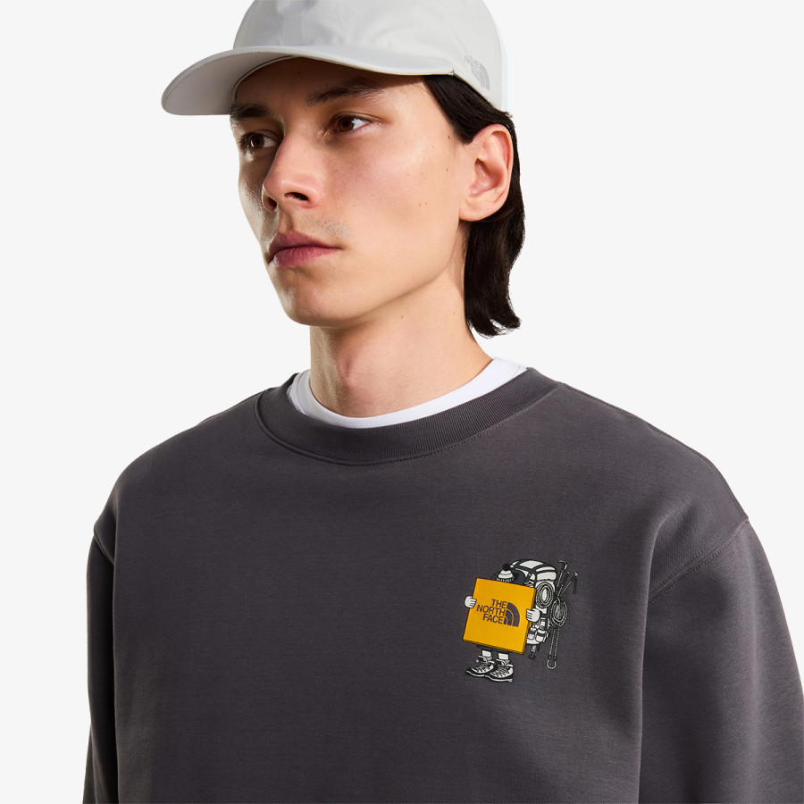 THE NORTH FACE Hanorace U GEAR UP GET OUT RLX CREW-GRAPHIC 