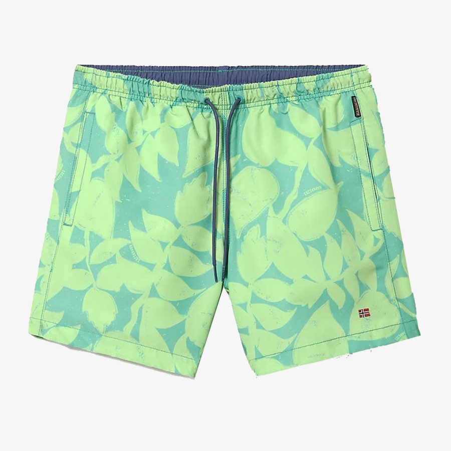 NAPAPIJRI Pantaloni scurti V-VAIL GREEN AOP F9I 