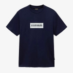 NAPAPIJRI Tricouri S-BOX LOGO SS 176 BLU MARINE 