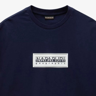 NAPAPIJRI Tricouri S-BOX LOGO SS 176 BLU MARINE 