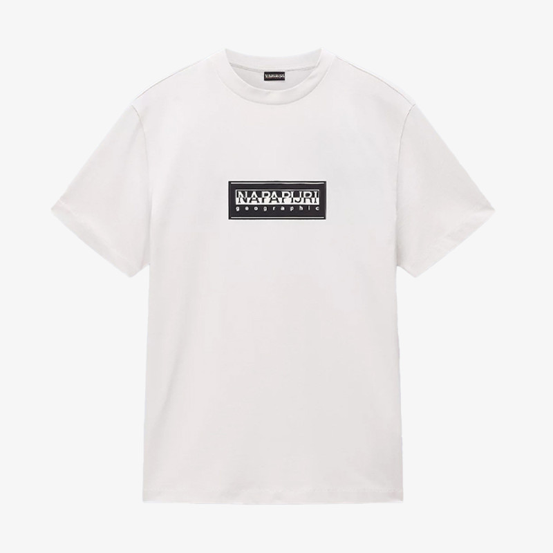 NAPAPIJRI Tricouri S-BOX LOGO SS N1A WHITE WHISPER 