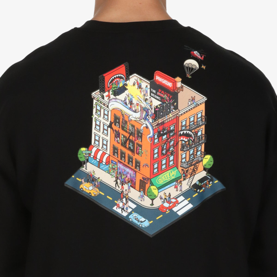 SPRAYGROUND Hanorace BLOCK PARTY CREWNECK BLK 