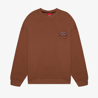 SPRAYGROUND Hanorace BLOCK PARTY CREWNECK BROWN