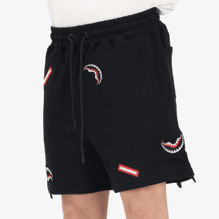 SPRAYGROUND Pantaloni scurti SHARK PATCHES SHORTS BLK 
