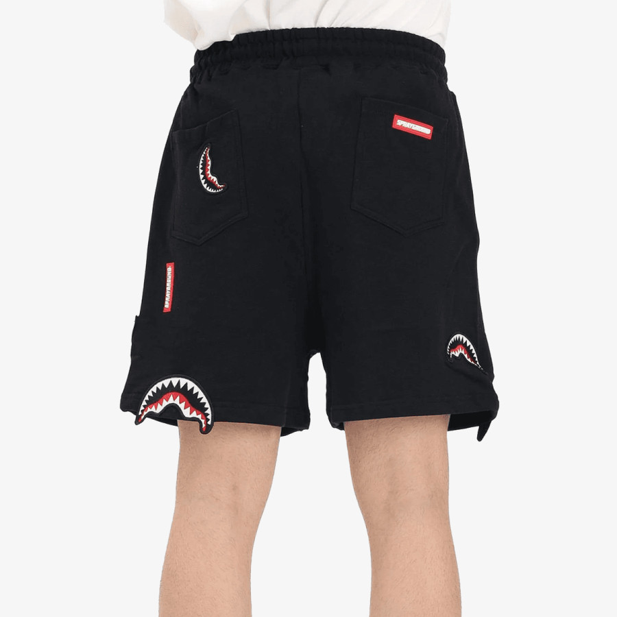 SPRAYGROUND Pantaloni scurti SHARK PATCHES SHORTS BLK 