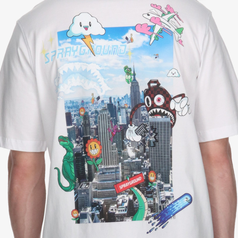 SPRAYGROUND Tricouri CHARACTER INVASION T-SHIRT WHT 