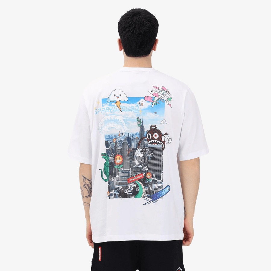 SPRAYGROUND Tricouri CHARACTER INVASION T-SHIRT WHT 