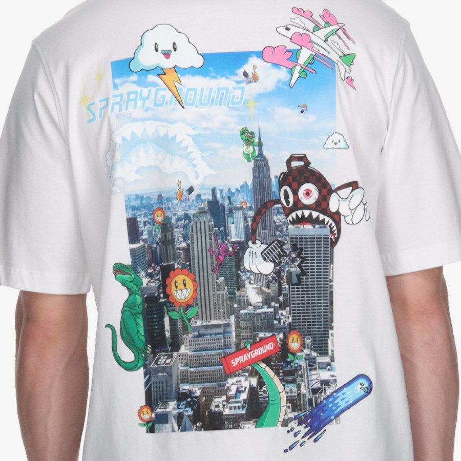 SPRAYGROUND Tricouri CHARACTER INVASION T-SHIRT WHT 