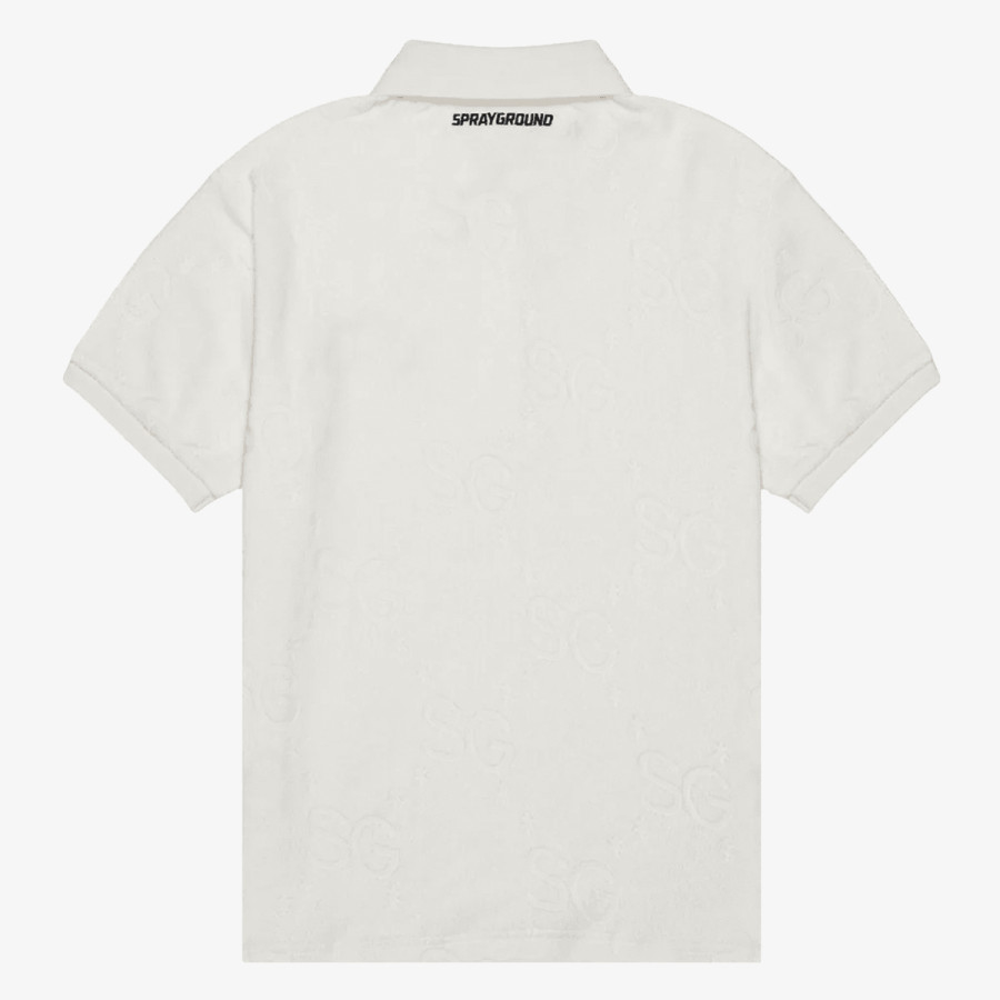 SPRAYGROUND Tricouri SG JAQUARD POLO SHIRT WHT 