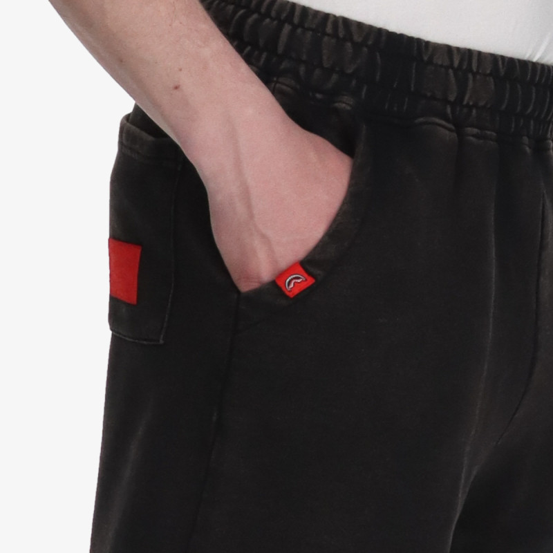 SPRAYGROUND Pantaloni scurti STONE WASHED MELTED SHARK SHORTS BLK 