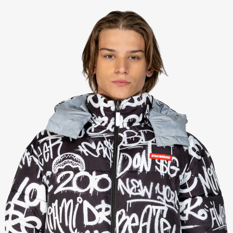 SPRAYGROUND Jachete GRAFFITI REFLECTIVE DOUBLE PADDED JACKET 