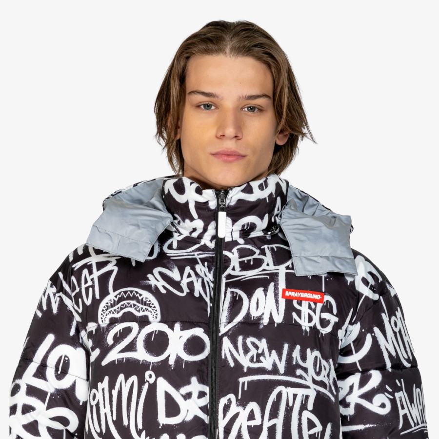 SPRAYGROUND Jachete GRAFFITI REFLECTIVE DOUBLE PADDED JACKET 
