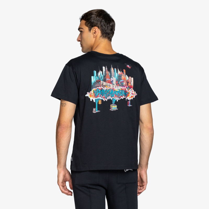 SPRAYGROUND Tricouri CITY SKYLINE NEW REGULAR T-SHIRT BLK 
