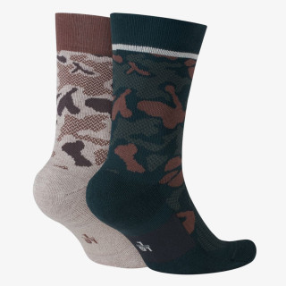 NIKE Sosete U SNKR SOX CREW 2PR - CAMO 