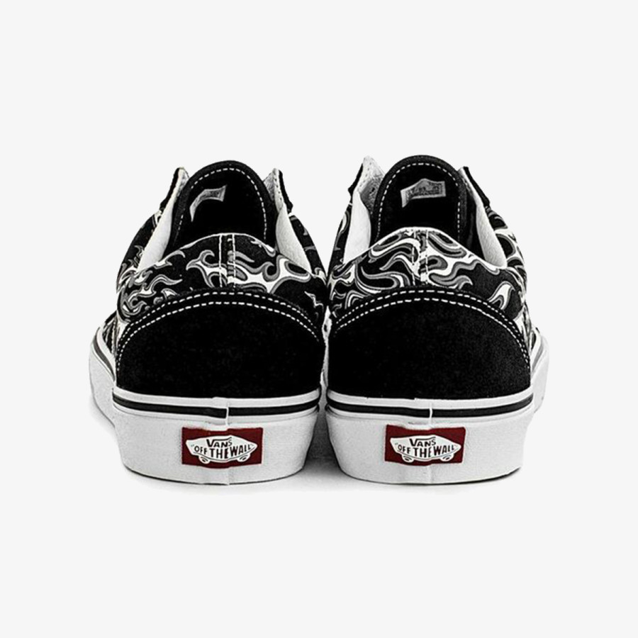 VANS Pantofi Sport Old Skool FLAMES BLACK/TRUE WHITE 