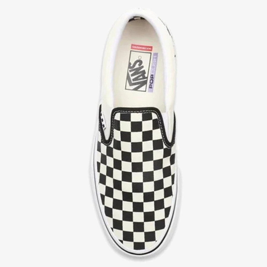 VANS Pantofi Sport MN SKATE SLIP-ON (CHECKERBOARD) BLACK/OF 