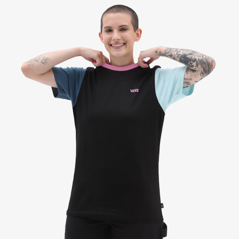 VANS Tricouri LEFT CHEST COLORBLOCK E BLACK 