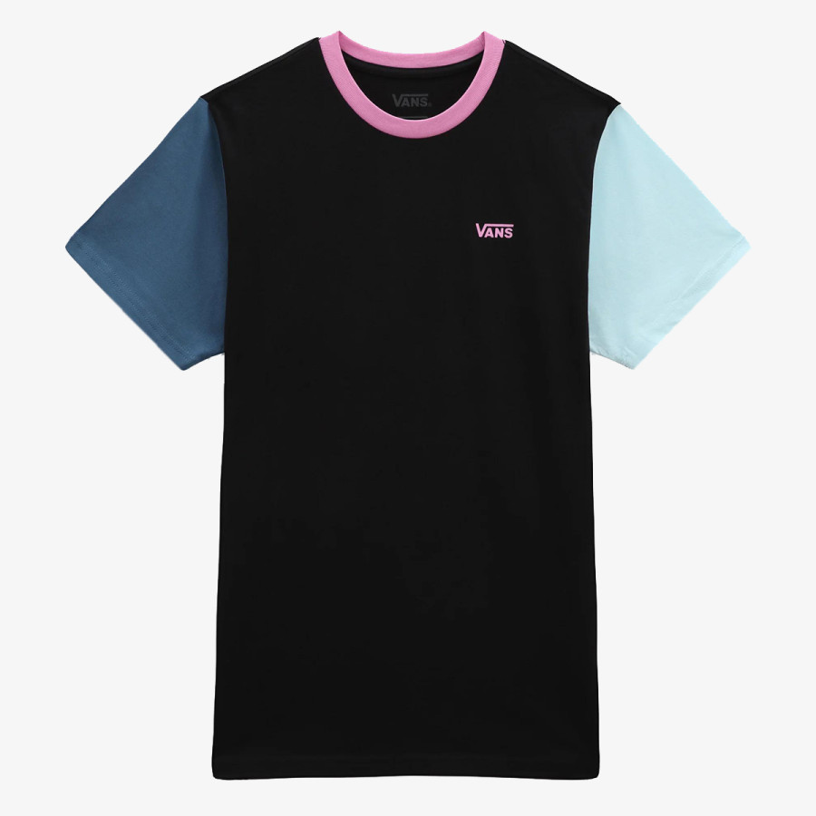 VANS Tricouri LEFT CHEST COLORBLOCK E BLACK 