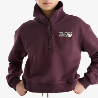 NEW BALANCE Hanorace Athletics Premium Logo Oversized Half Zi 